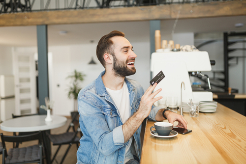 Business owner reviewing no credit check financing options
